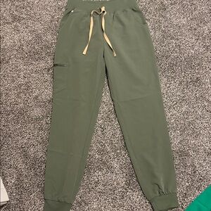 Olive Green Jogger Pants with Drawstring